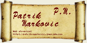 Patrik Marković vizit kartica